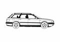 Blueprint Audi 80 B4 Avant Wagon 1994 A4 Photo Print