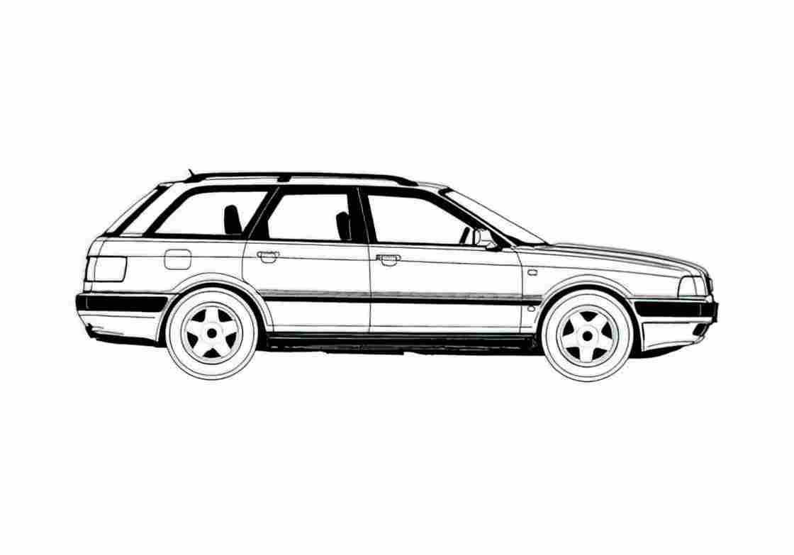 Blueprint Audi 80 B4 Avant Wagon 1994 A4 Photo Print