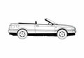 Blueprint Audi 80 B4 Cabriolet 1991 A4 Photo Print