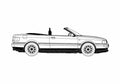 Blueprint Audi 80 B4 Cabriolet 1994 A4 Photo Print