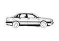 Blueprint Audi 80 B4 Sedan 1992 A4 Photo Print