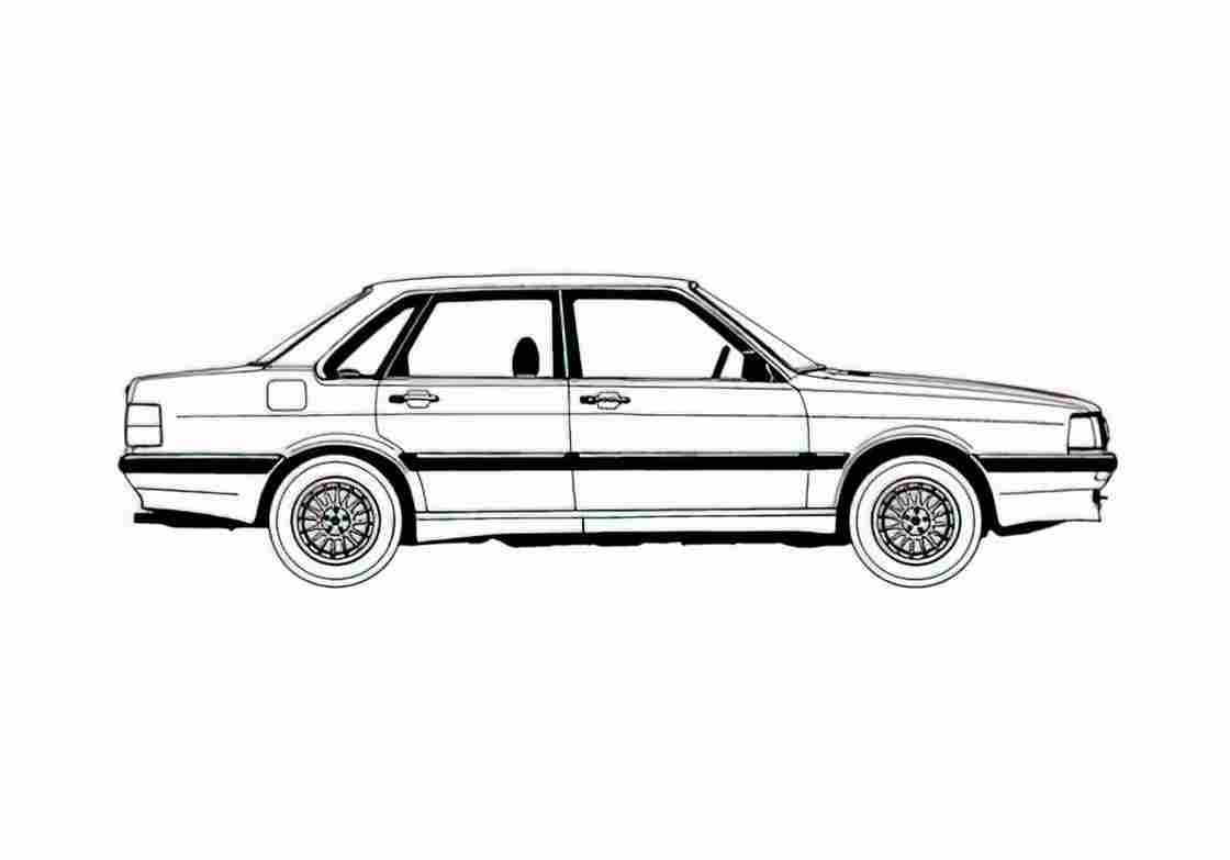 Blueprint Audi 90 B2 Sedan 1986 A4 Photo Print