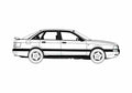 Blueprint Audi 90 B3 Sedan 1988 A4 Photo Print