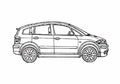 Blueprint Audi A2 Hatchback 2002 A4 Photo Print