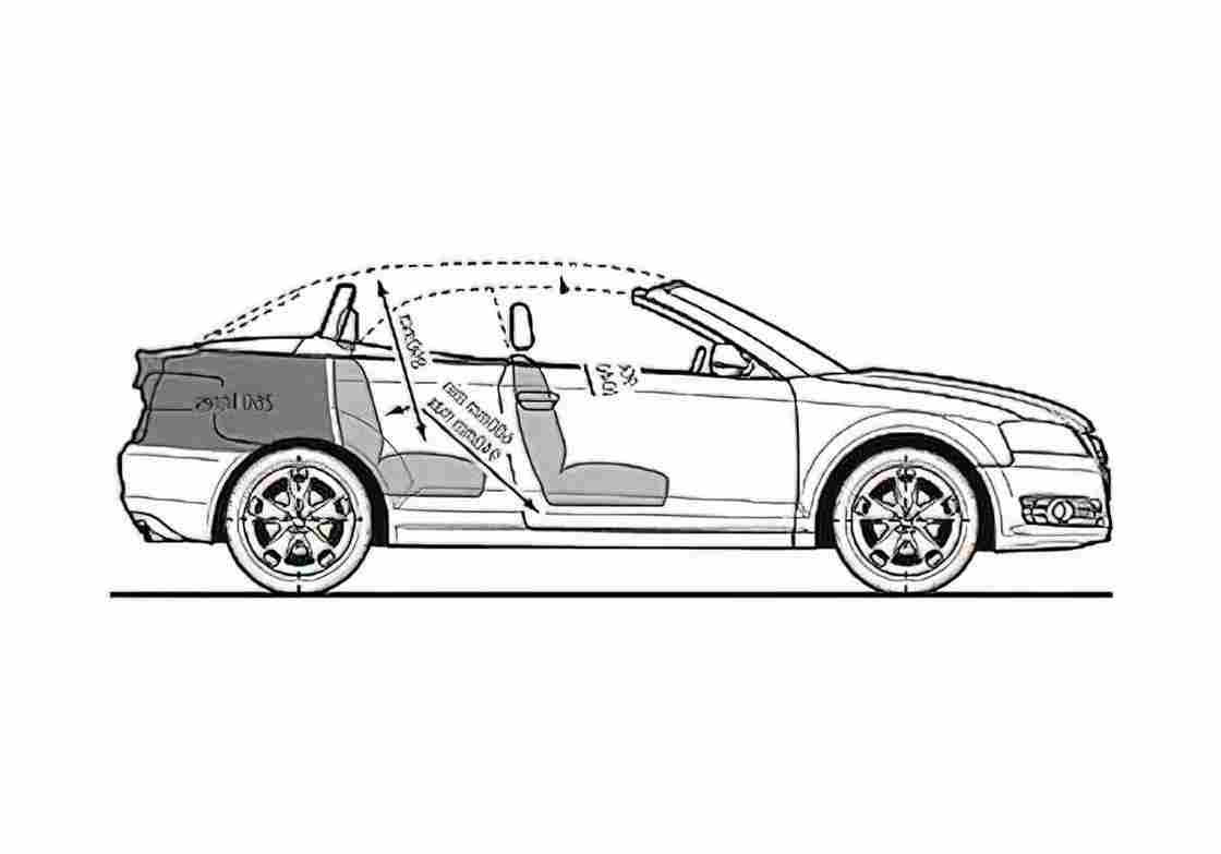 Blueprint Audi A3 Typ 8P) 1.8T FSI Cabriolet 2008 A4 Photo Print