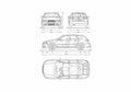 Blueprint Audi A3 Typ 8P) Sportback Hatchback 2008 A4 Photo Print