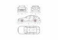 Blueprint Audi A4 Allroad Quattro Wagon 2010 A4 Photo Print