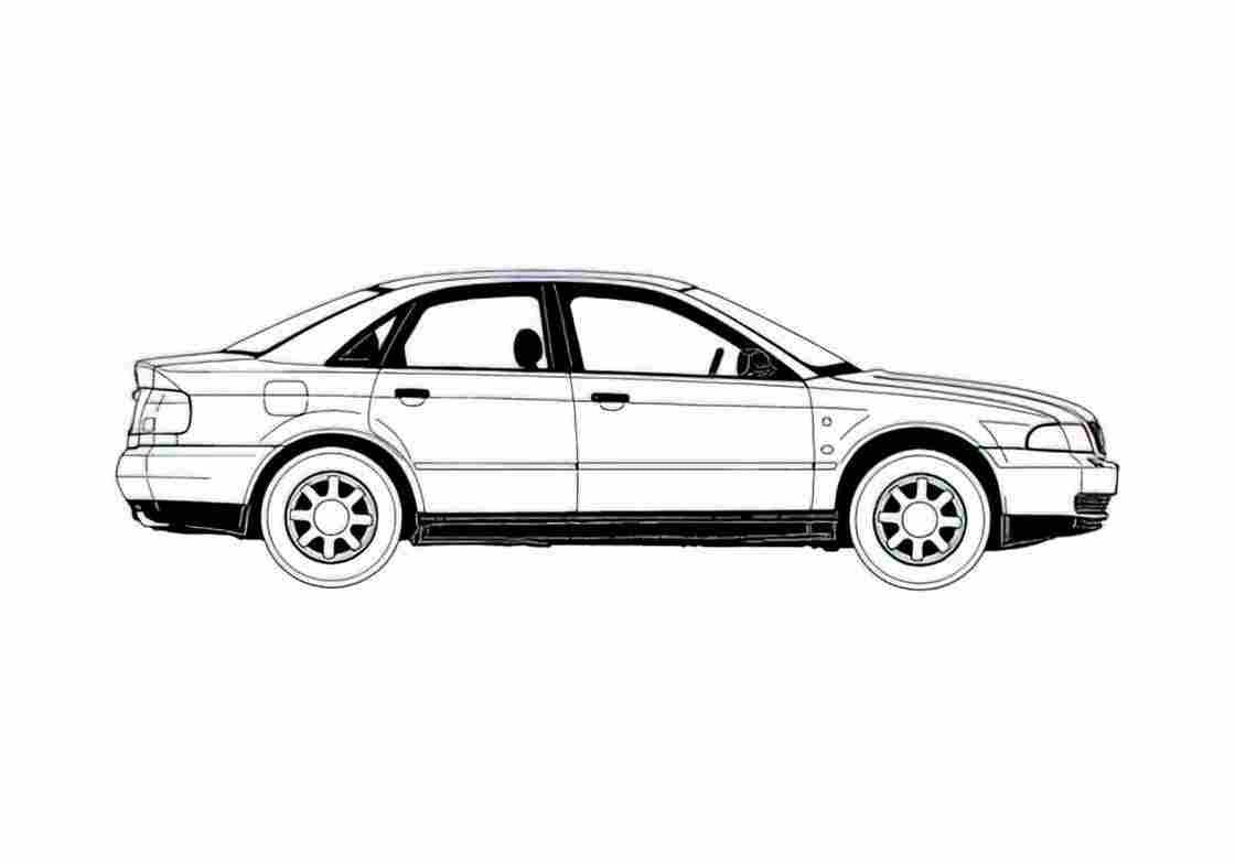 Blueprint Audi A4 B5 Typ 8D) Sedan 1995 A4 Photo Print