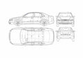 Blueprint Audi A4 B6 Typ 8E) Sedan 2004 A4 Photo Print