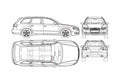 Blueprint Audi A4 Typ 8E) Avant Wagon 2008 A4 Photo Print