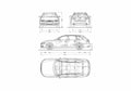 Blueprint Audi A4 Typ 8E) Avant Wagon 2009 A4 Photo Print