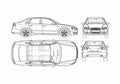 Blueprint Audi A4 Typ 8E) Sedan 2008 A4 Photo Print