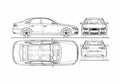 Blueprint Audi A4 Typ 8E) Sedan 2009 A4 Photo Print