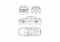 Blueprint Audi A4 Typ 8H) Cabriolet 2004 A4 Photo Print