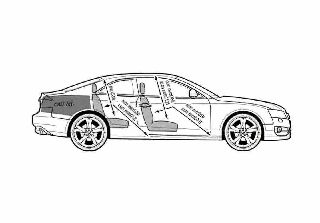 Blueprint Audi A5 Typ 8T) 3.0 TDI Quattro Coupe 2007 A4 Photo Print