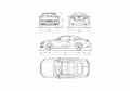Blueprint Audi A5 Typ 8T) Convertible Cabriolet 2007 A4 Photo Print