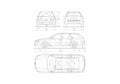 Blueprint Audi A6 Avant Wagon 1998 A4 Photo Print