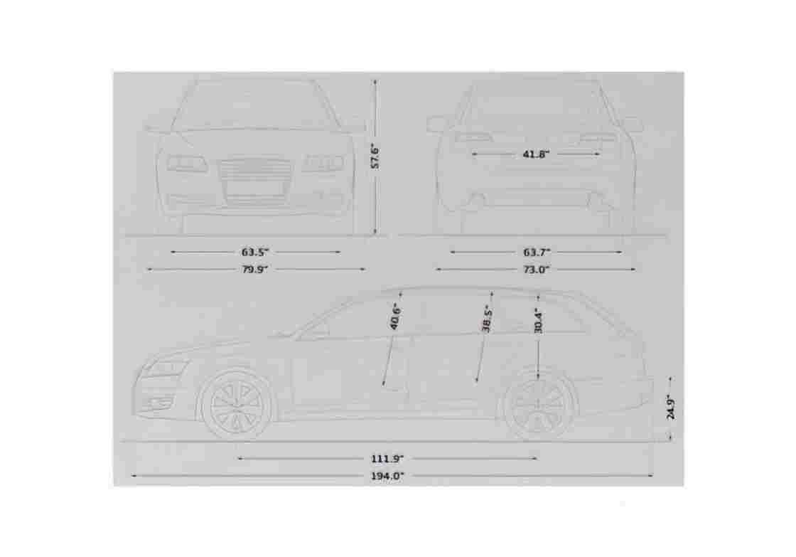 Blueprint Audi A6 C6 Typ 4F) Avant Wagon 2009 A4 Photo Print