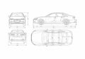 Blueprint Audi A6 Sedan 2011 A4 Photo Print