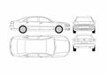 Blueprint Audi A8 D3 Typ 4E) L Sedan 2003 A4 Photo Print