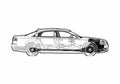 Blueprint Audi A8 D3 Typ 4E) L Sedan 2004 A4 Photo Print