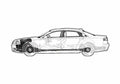 Blueprint Audi A8 D3 Typ 4E) L Sedan 2006 A4 Photo Print