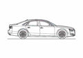 Blueprint Audi A8 Sedan 2010 A4 Photo Print