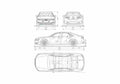Blueprint Audi A8 Sedan 2011 A4 Photo Print