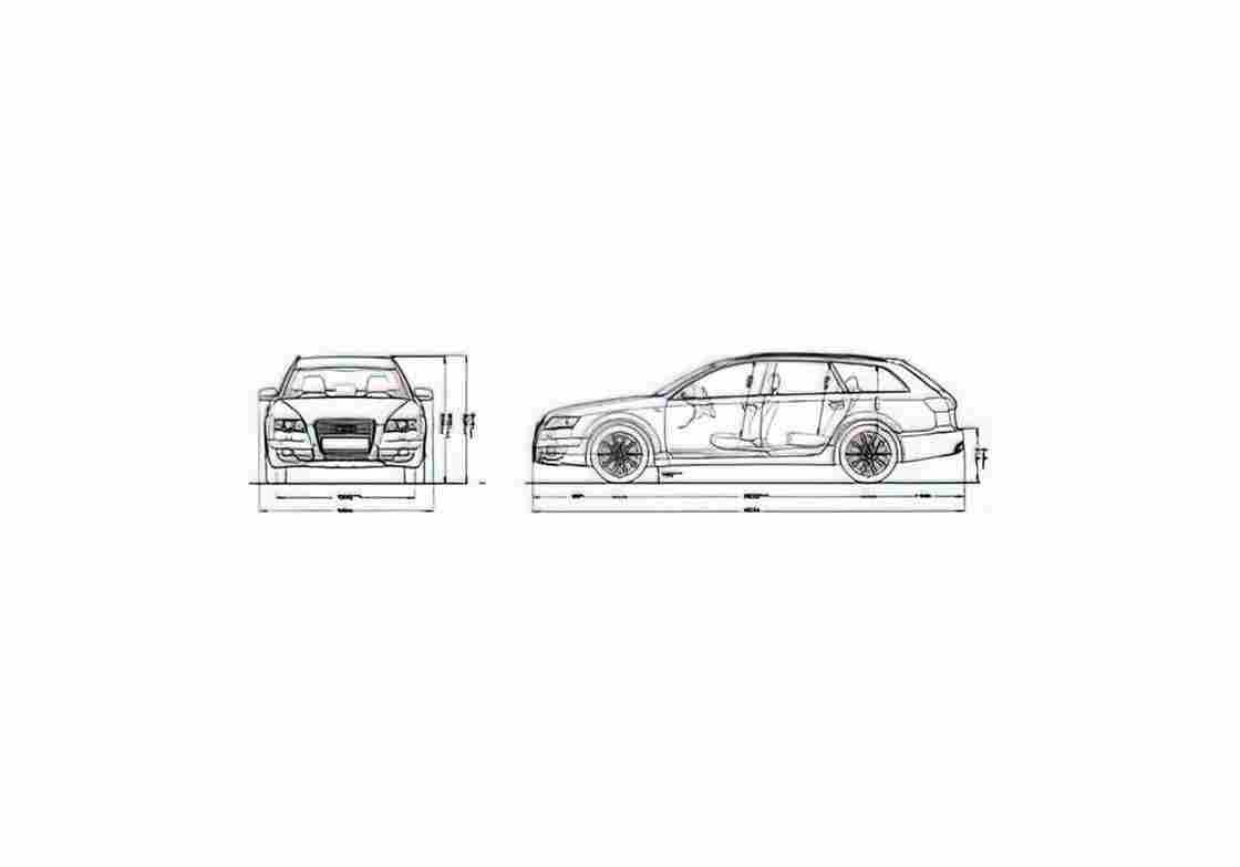 Blueprint Audi Allroad C6 Quattro Wagon 2007 01 A4 Photo Print