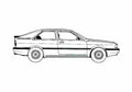 Blueprint Audi GT Coupe 1985 A4 Photo Print