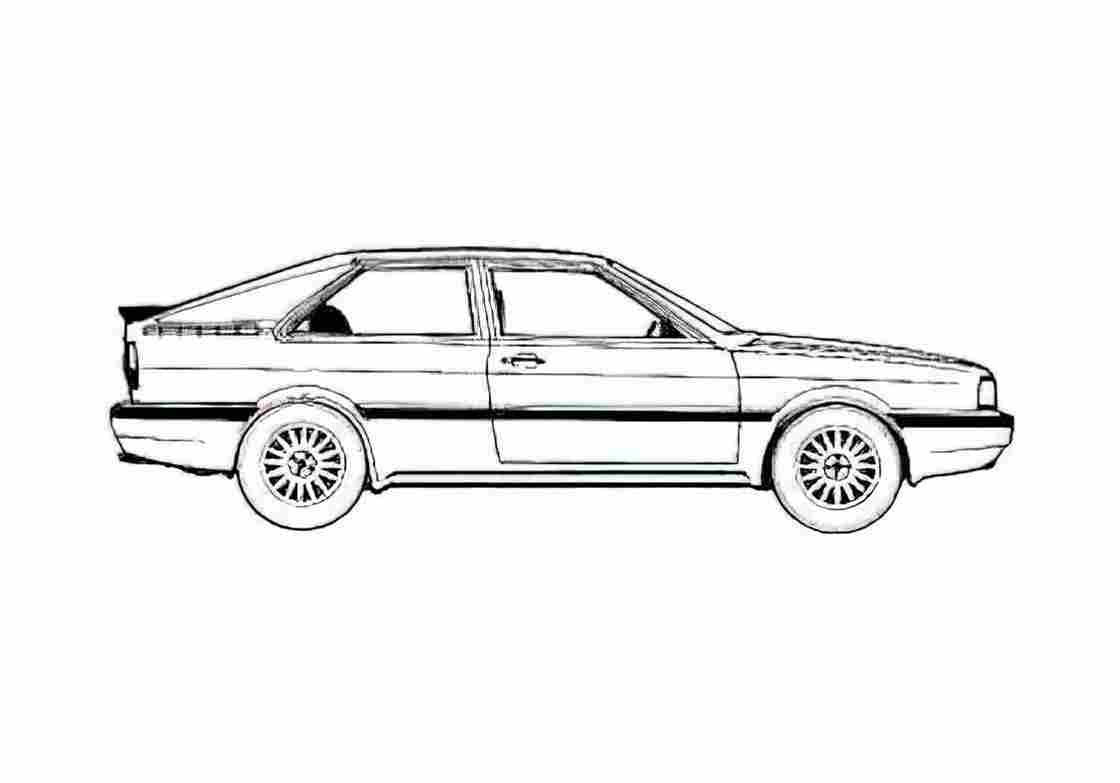 Blueprint Audi GT Coupe 1985 A4 Photo Print