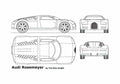 Blueprint Audi Project Rosemeyer Coupe 2000 A4 Photo Print