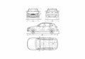Blueprint Audi Q5 SUV 2009 A4 Photo Print