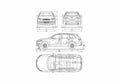 Blueprint Audi Q7 SUV 2005 A4 Photo Print