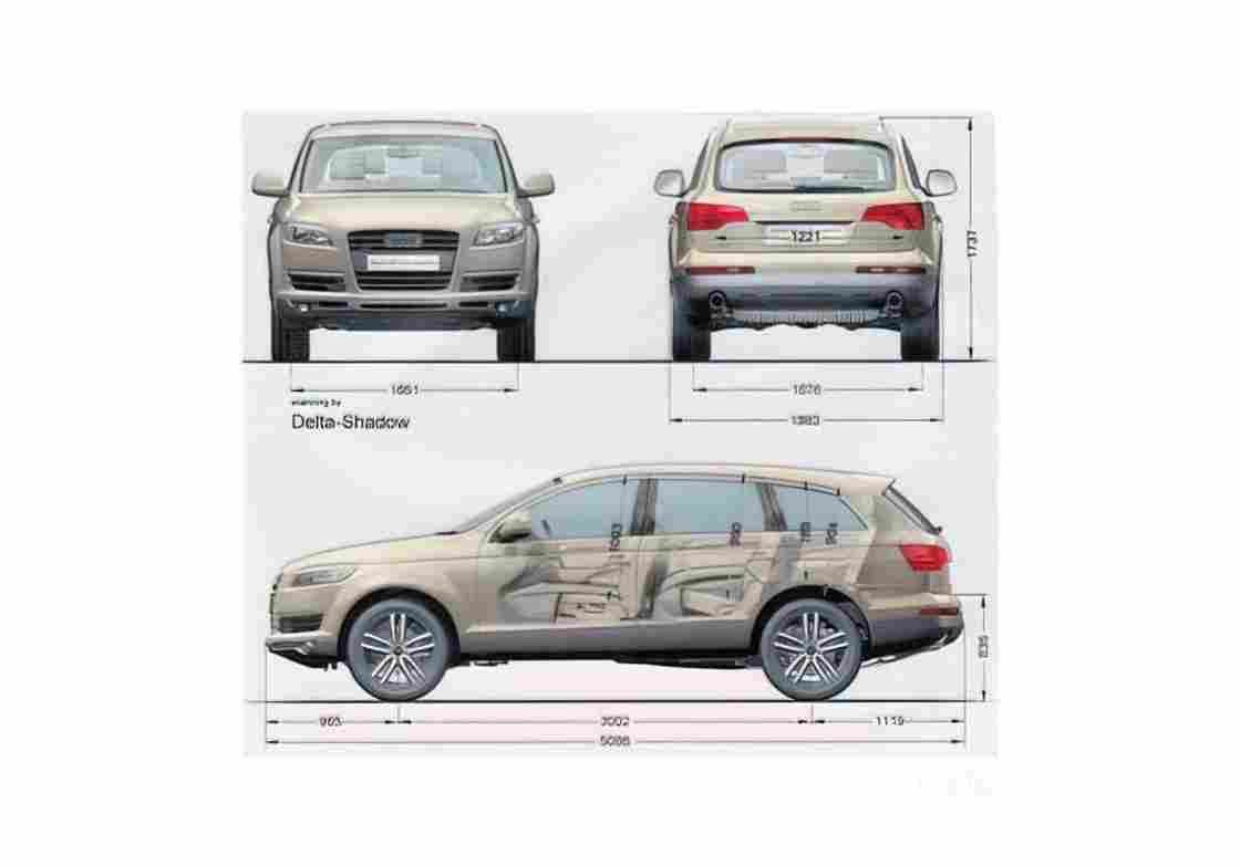 Blueprint Audi Q7 SUV 2006 A4 Photo Print