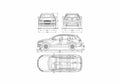 Blueprint Audi Q7 SUV 2008 A4 Photo Print