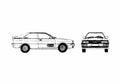 Blueprint Audi Quattro Coupe 1982 A4 Photo Print
