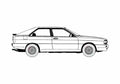 Blueprint Audi Quattro Coupe 1984 A4 Photo Print