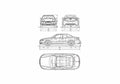 Blueprint Audi RS4 B7 Typ 8E) Quattro Cabriolet 2006 A4 Photo Print