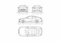 Blueprint Audi RS5 Coupe 2010 A4 Photo Print