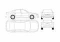 Blueprint Audi RS6 C5 Typ 4B) Quattro Sedan 2002 A4 Photo Print
