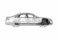 Blueprint Audi RS6 C5 Typ 4B) Sedan 2003 A4 Photo Print