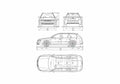 Blueprint Audi RS6 C5 Typ 4B) Wagon 2002 A4 Photo Print