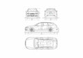 Blueprint Audi RS6 C6 Typ 4F) Avant Wagon 2008 A4 Photo Print