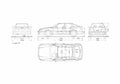 Blueprint Audi S2 B4 Coupe 1991 A4 Photo Print