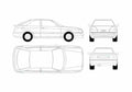Blueprint Audi S2 B4 Coupe 1995 A4 Photo Print