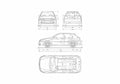 Blueprint Audi S3 Hatchback 1998 A4 Photo Print