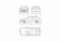 Blueprint Audi S3 Typ 8P) Hatchback 2008 A4 Photo Print