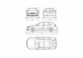 Blueprint Audi S3 Typ 8P) Sportback Hatchback 2009 A4 Photo Print