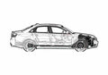Blueprint Audi S4 B6 Typ 8E) Sedan 2004 A4 Photo Print